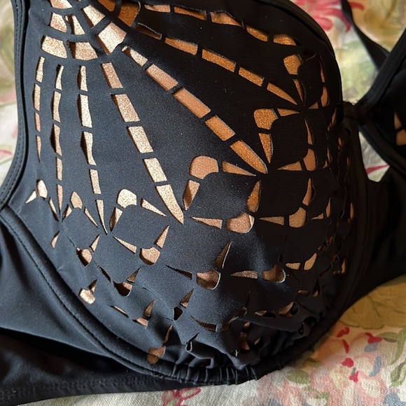 SWIMSUITS FOR ALL Size 24 Swim Bra Top Underwire Padded Cut-Outs Sexy $88 NEW - Picture 14 of 16